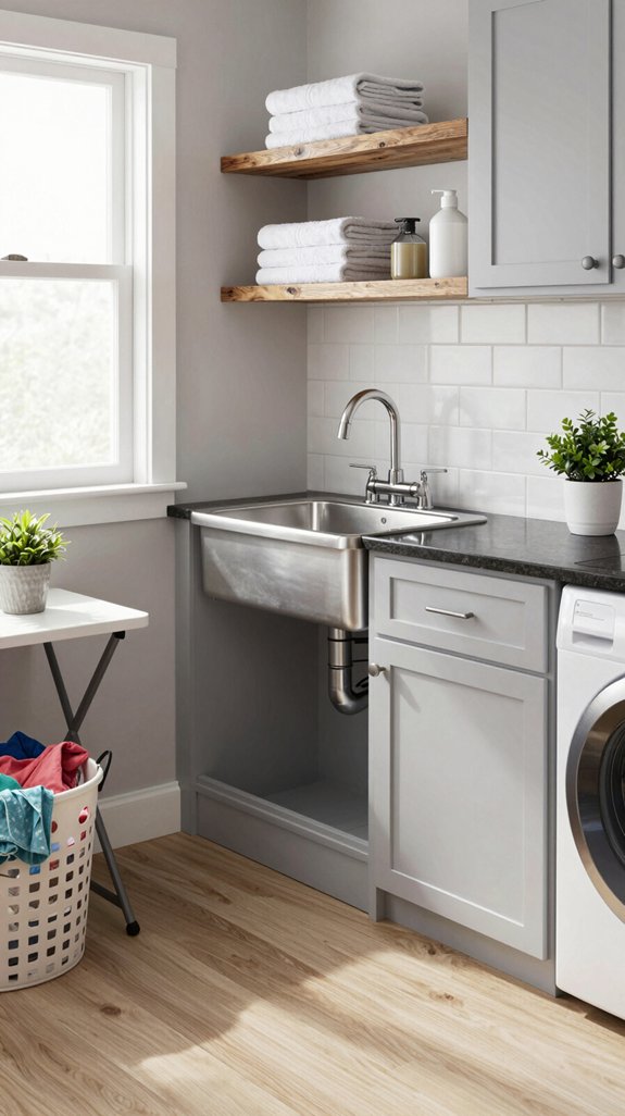 16 Laundry Room With Utility Sink Ideas 13 hide plumbing with style