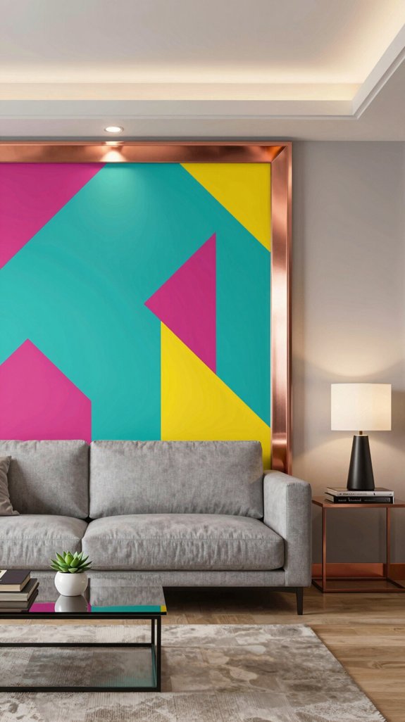 16 POP Design Ideas for Living Rooms 15 high gloss metallic trim installation
