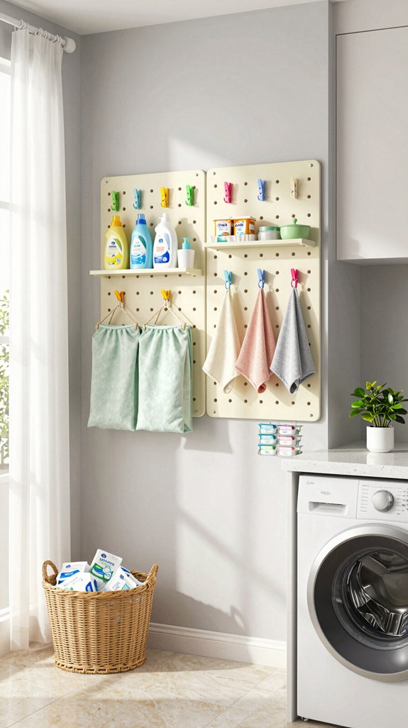 hooks enhance laundry organization