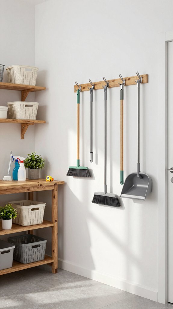 20 DIY Laundry Room Ideas for a Budget Makeover 10 hooks for efficient organization