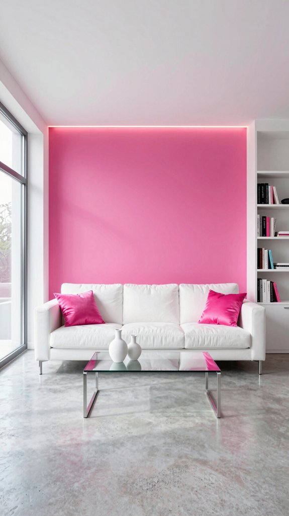 hot pink crisp white