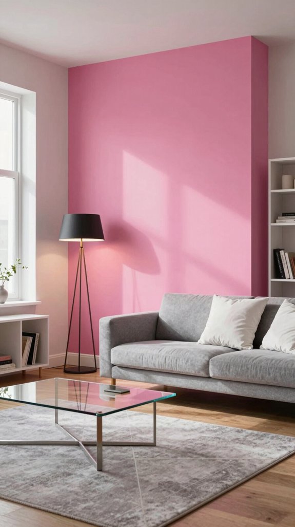 hot pink focal wall