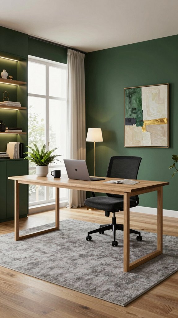 hunter green focused office