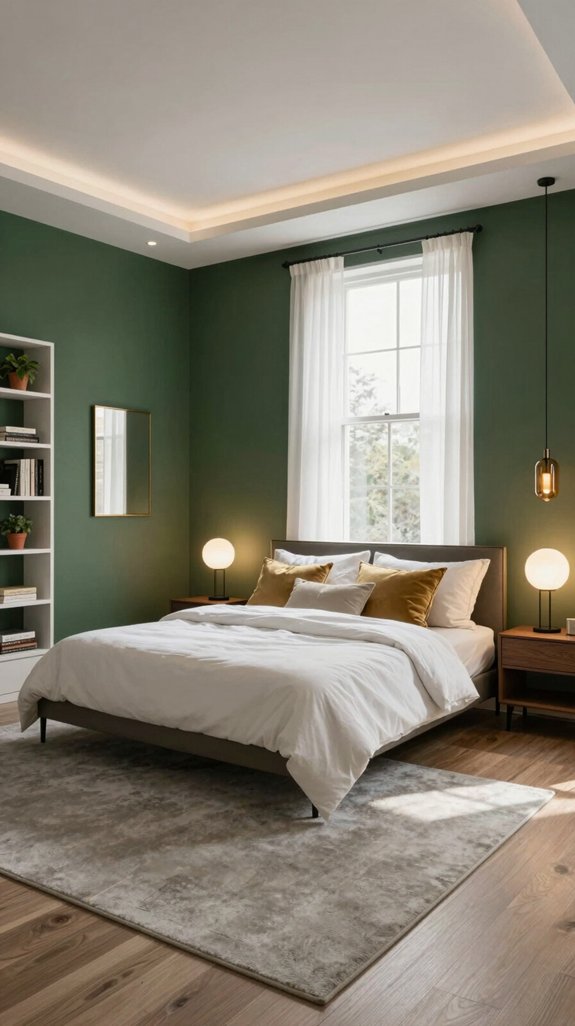 hunter green layered retreat