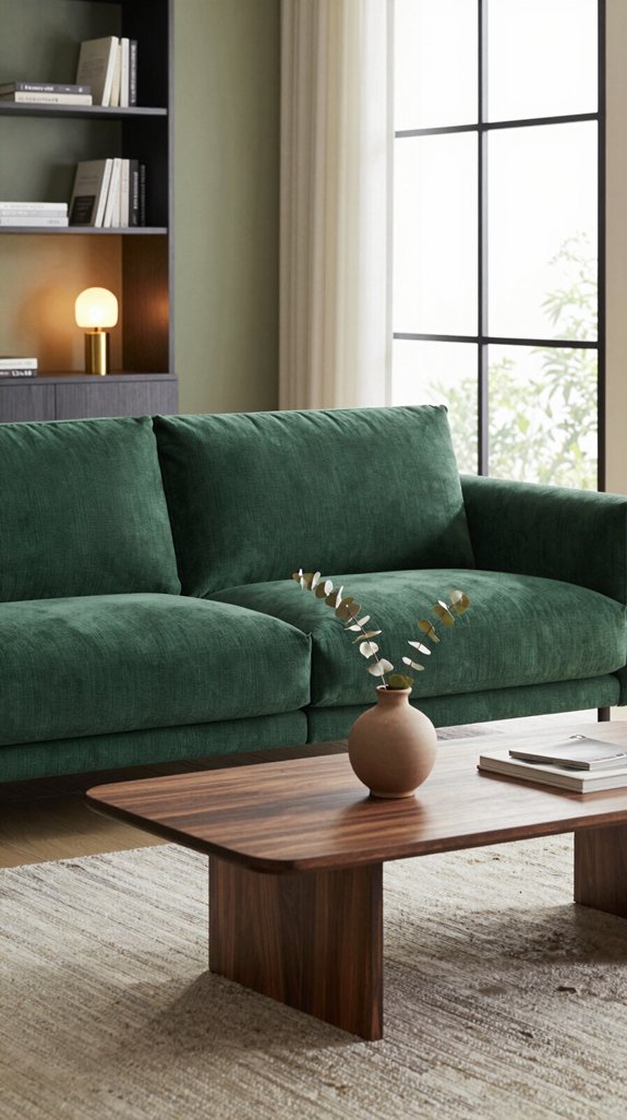 hunter green textured layering