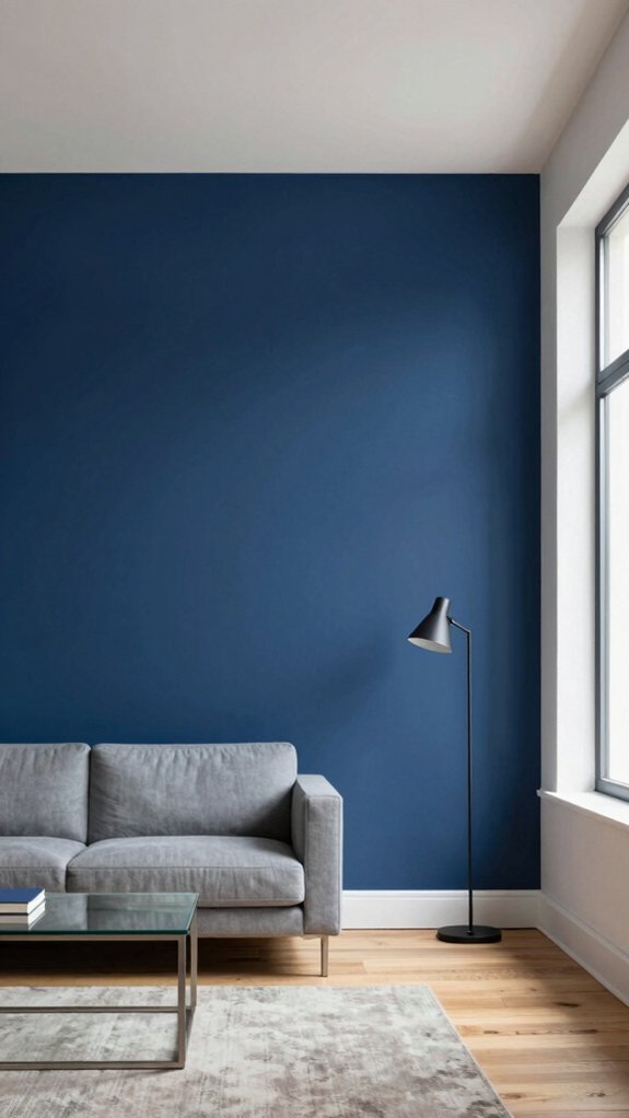 indigo blue accent walls