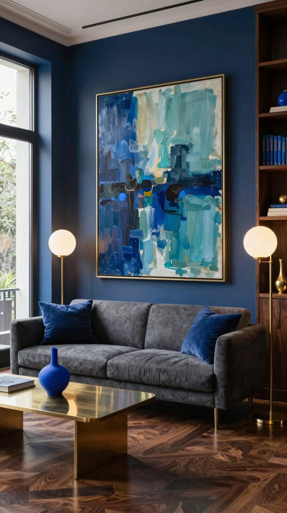 indigo brass sophisticated contrast