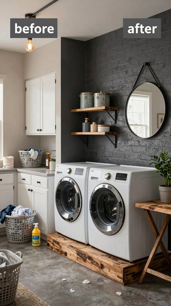 industrial chic laundry transformation