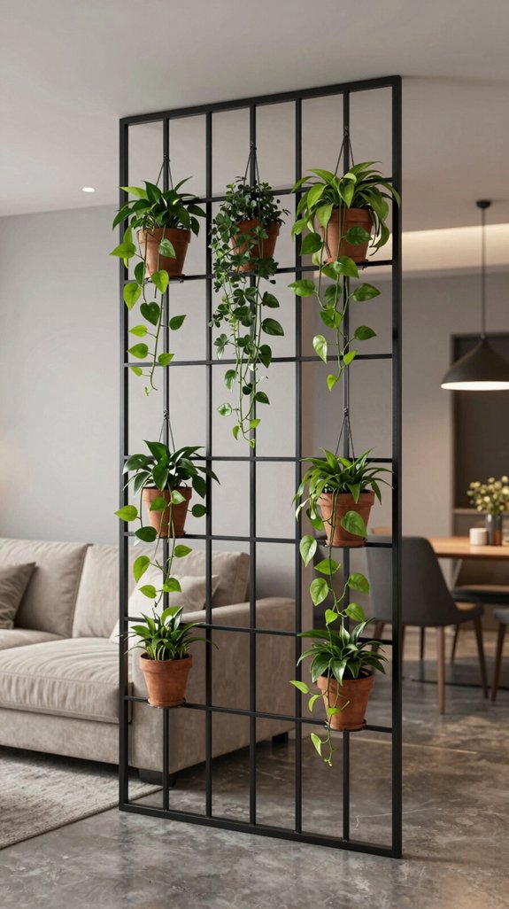 industrial green wall divider