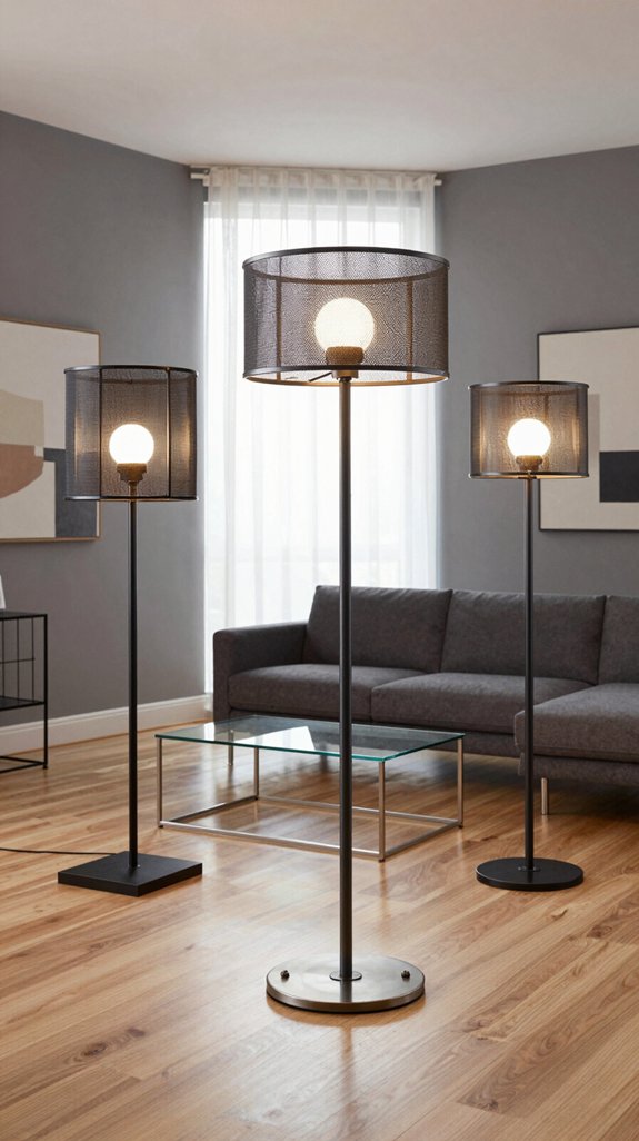 industrial metal floor lamps