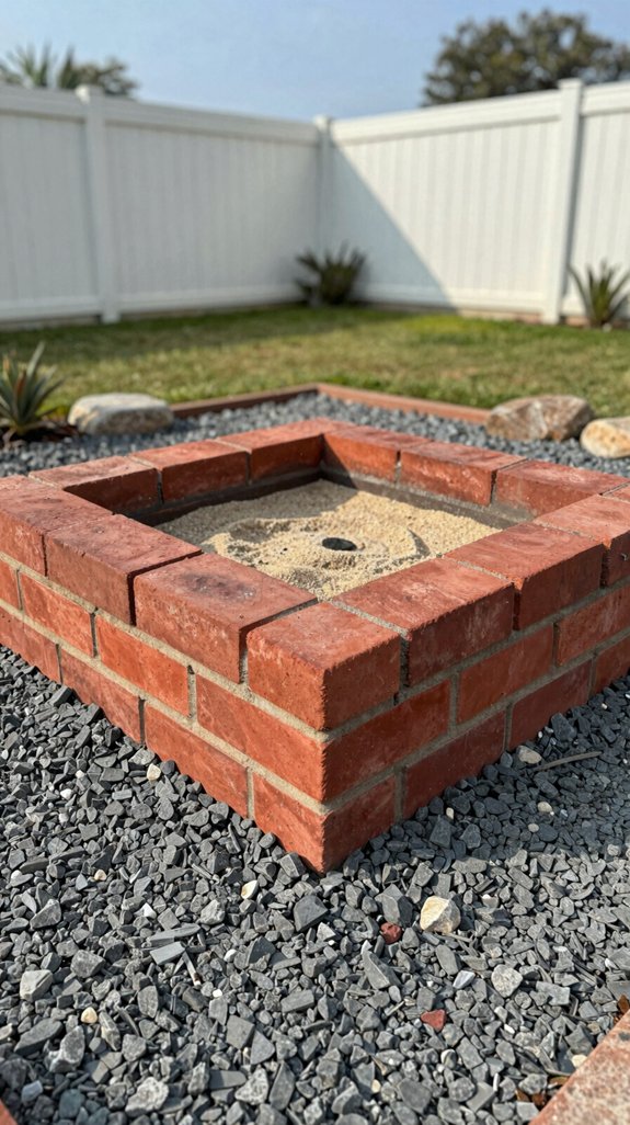 inexpensive brick fire pit