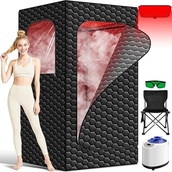 infrared sauna led steamer chair
