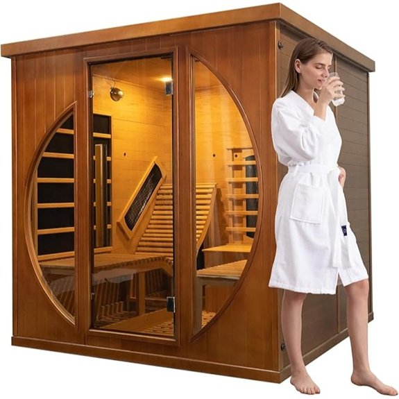 infrared wooden sauna recliner