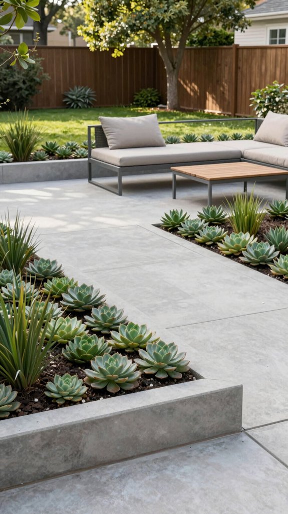 integrated recessed planter system