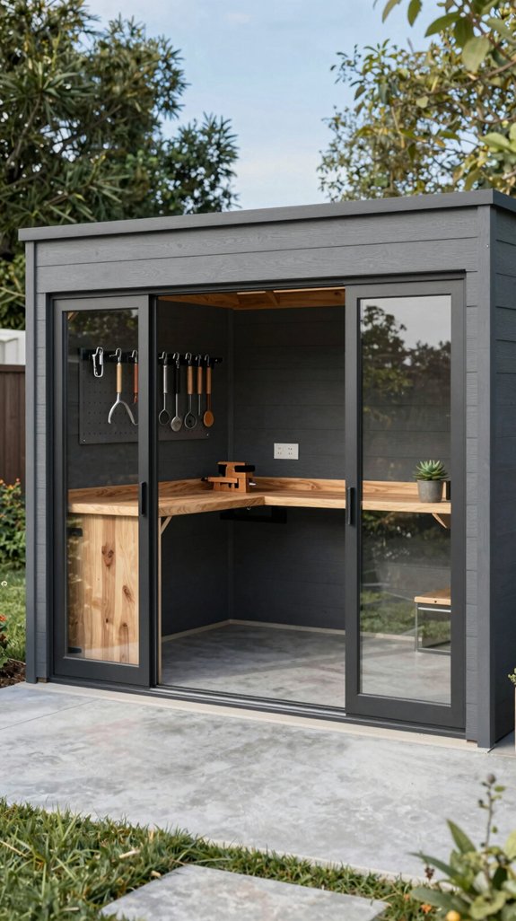 integrated workbench shed design