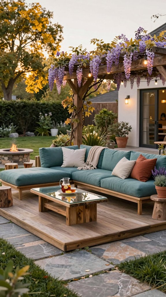 intimate outdoor seating oasis