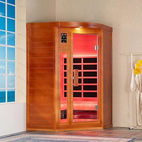 5 Corner Saunas That Turn Any Space Into a Relaxation Oasis 2 japanese cedar infrared sauna