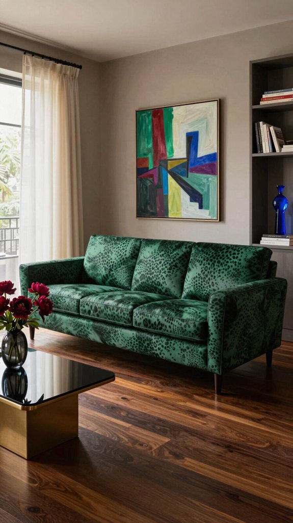 jewel tone leopard interior