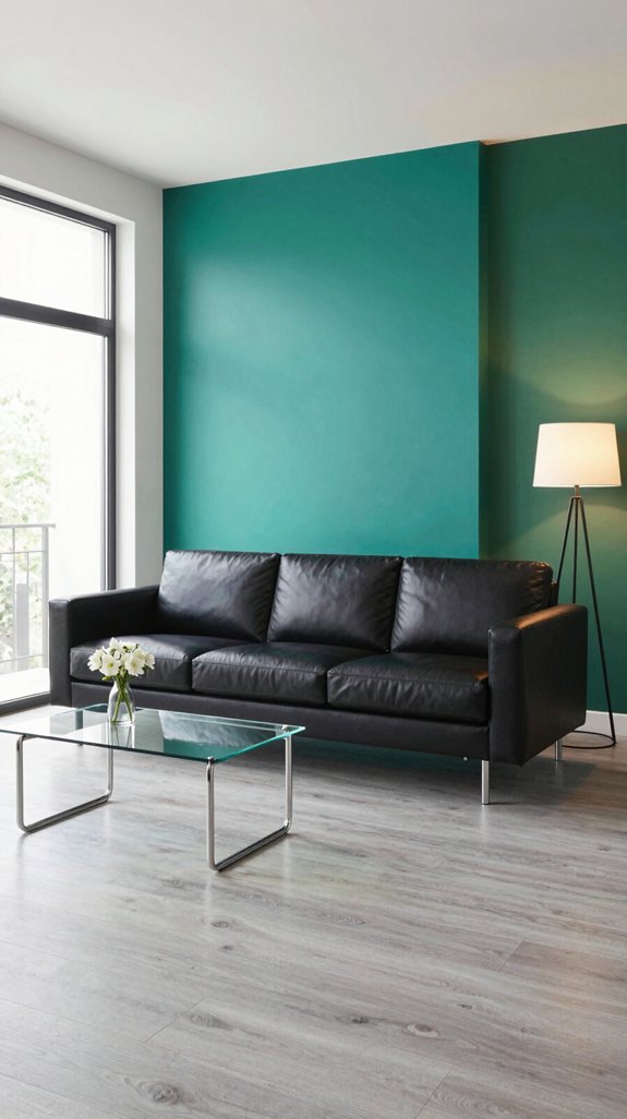 jewel tone matte black accent