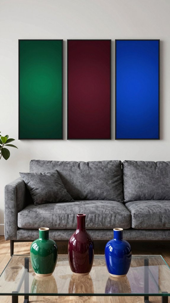 jewel toned accents elevate grey