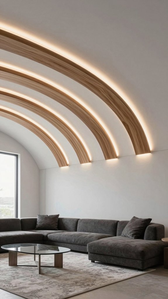14 Wooden Ceiling Light Design Ideas for Living Rooms 7 kinetic wooden light sculpture
