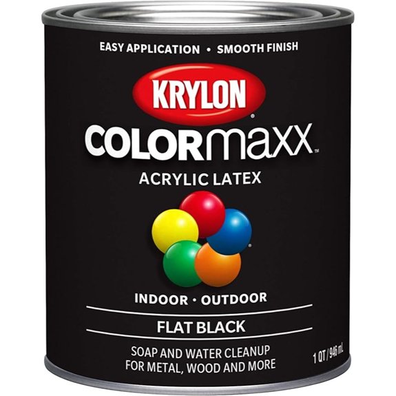 krylon 1 qt black acrylic latex