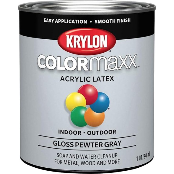 15 Best Grey Interior Wall Paints to Transform Any Room 11 krylon brush on gloss pewter grey 1 quart