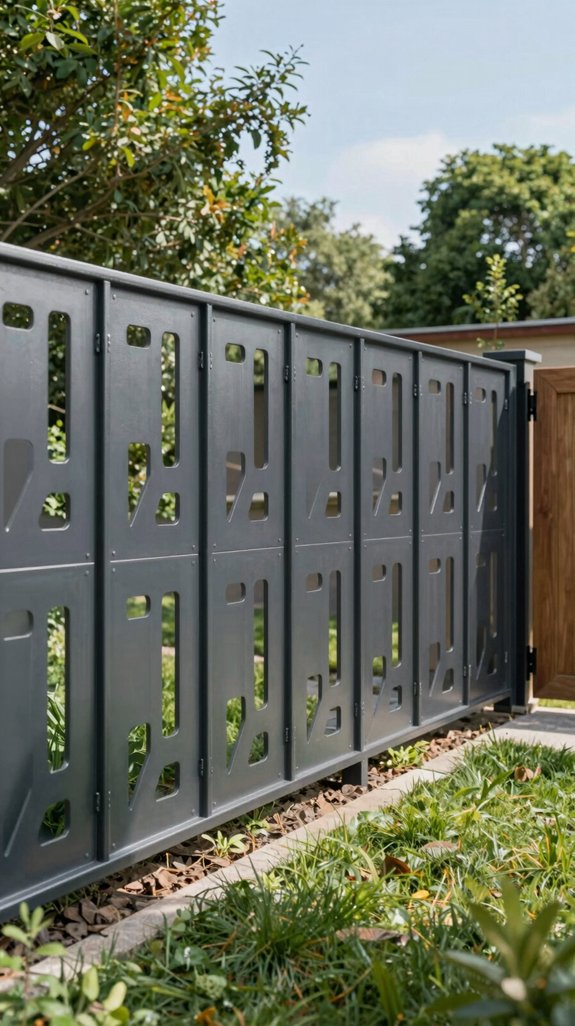laser cut steel fence