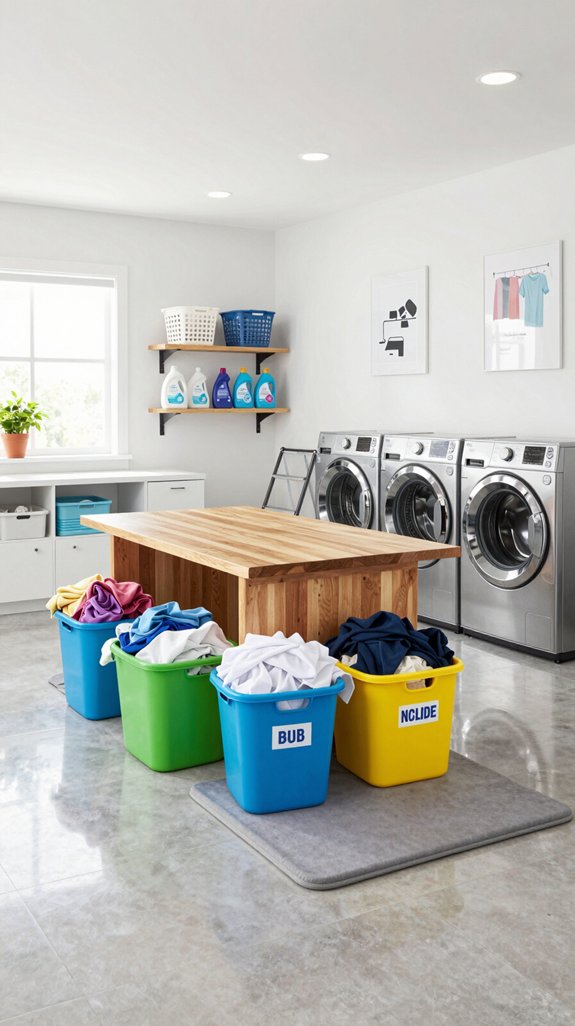 laundry sorting drop zone