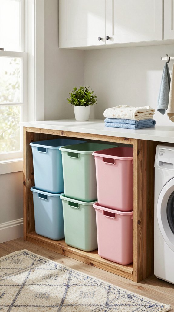 laundry sorting station setup