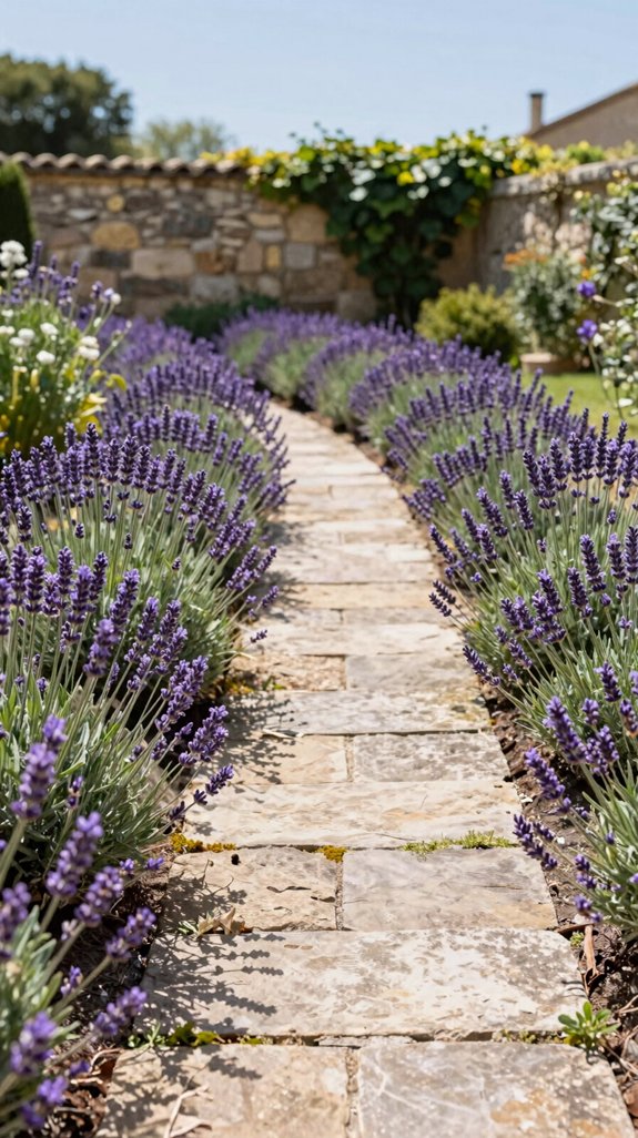 21 European Backyard Ideas for a Charming Outdoor Space 7 lavender scented garden pathway