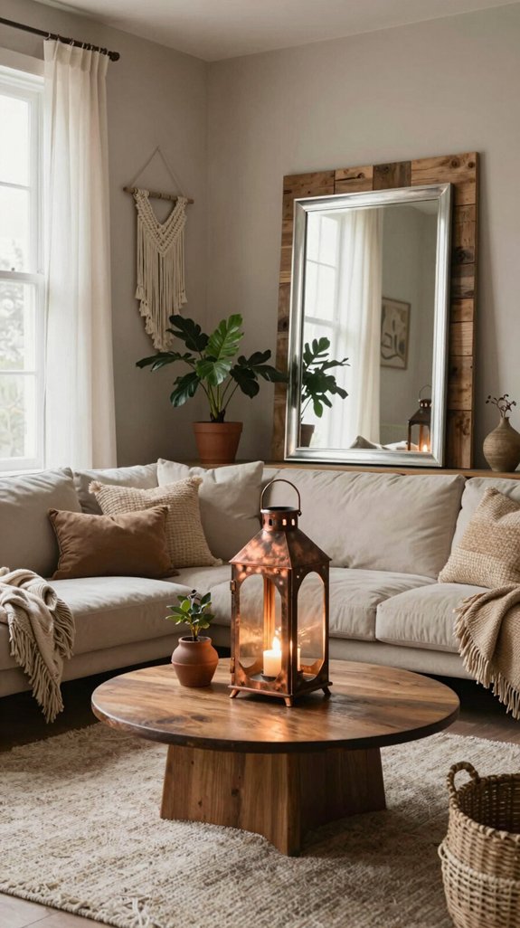 layered metallic decor accents