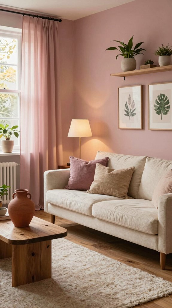 layered pink interior design