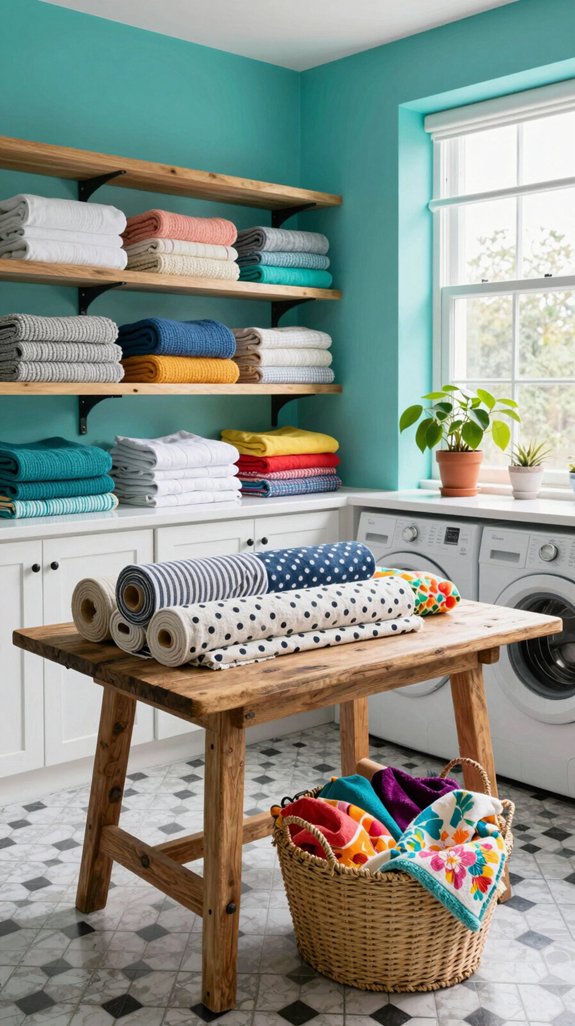 17 Funky Laundry Room Ideas With Bold Personality 11 layered textiles for laundry
