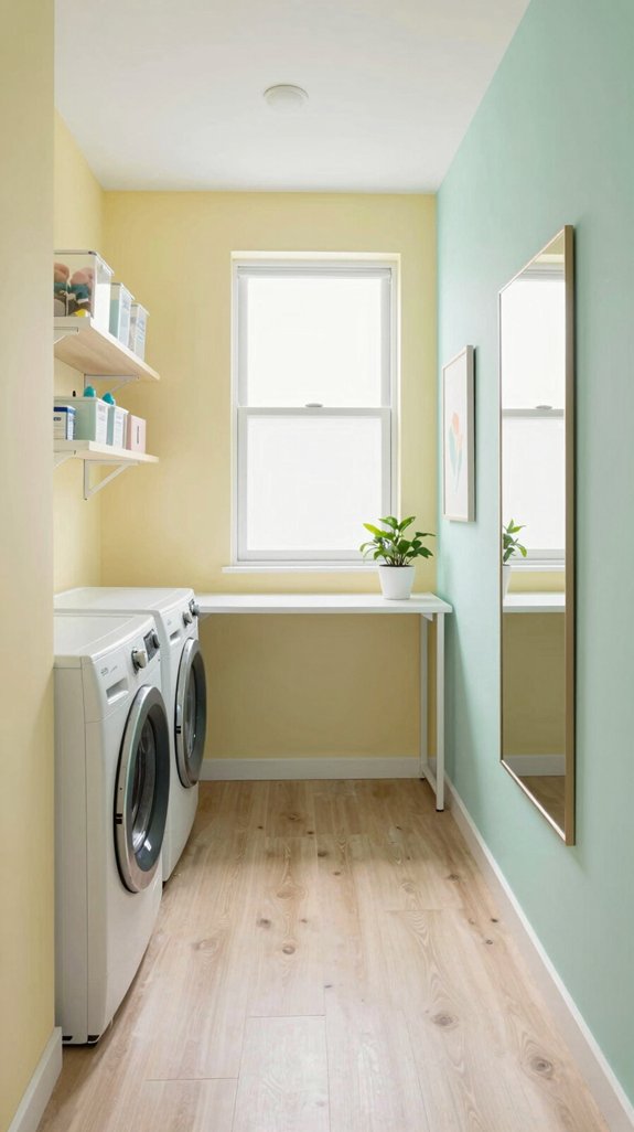 17 Narrow Laundry Room Ideas That Feel Spacious 5 light colors brighten laundry