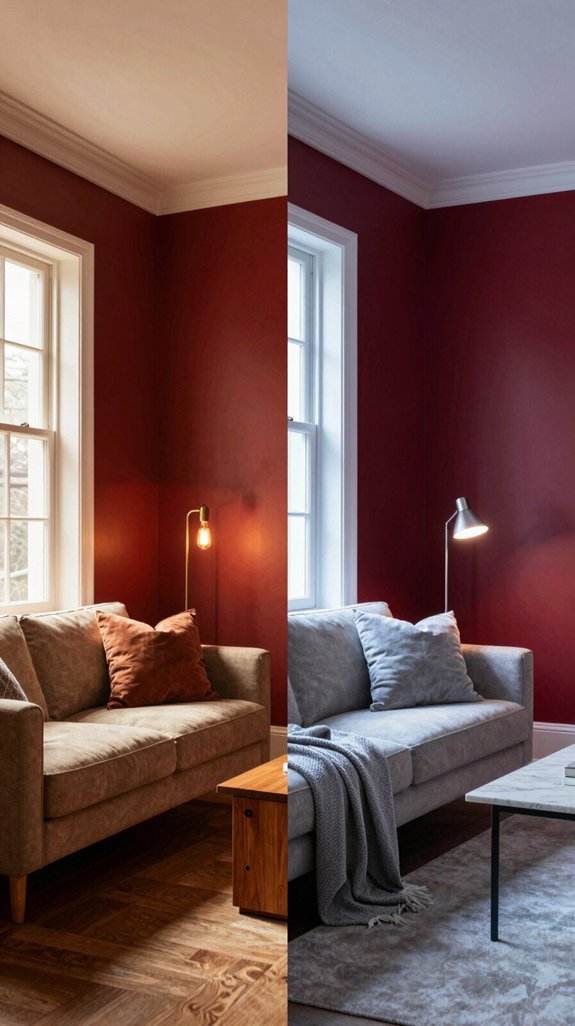 Wall Colors That Pair Well With Red Walls 3 lighting driven complementary hue choices