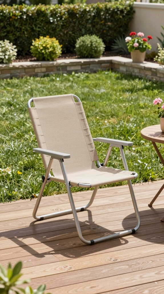 lightweight aluminum folding chair