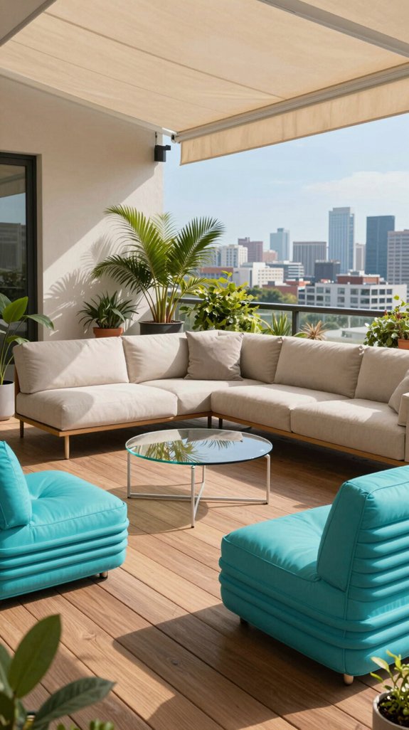 lightweight modular balcony furniture
