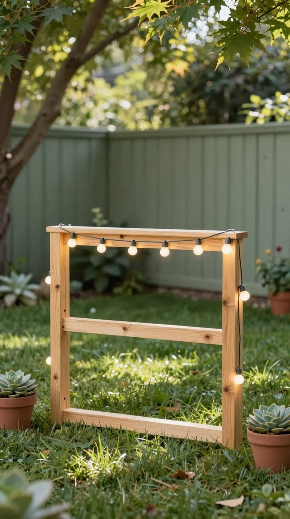 lightweight portable string light frame