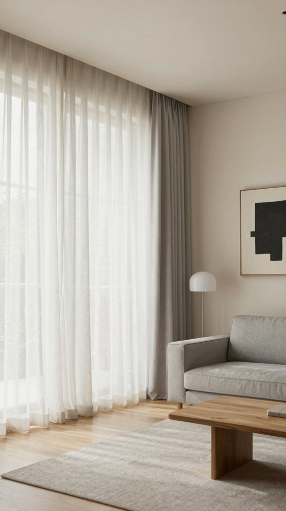 17 Modern Minimalist Living Room Interior Design Ideas 9 linen wool blend curtains benefits