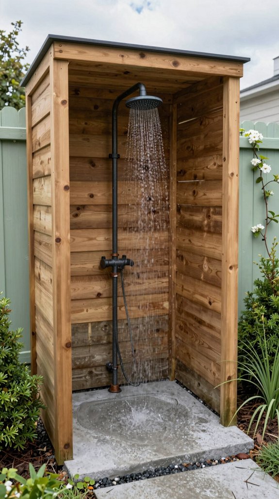 low cost rain shower installation