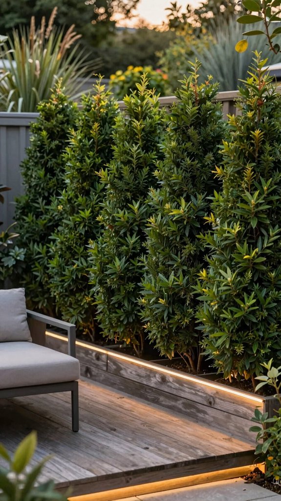 low maintenance evergreen privacy barrier