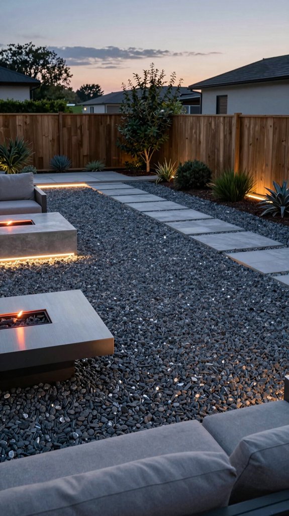 25 Backyard Inspiration Ideas You’ll Want to Copy Immediately 5 low maintenance illuminated gravel flooring