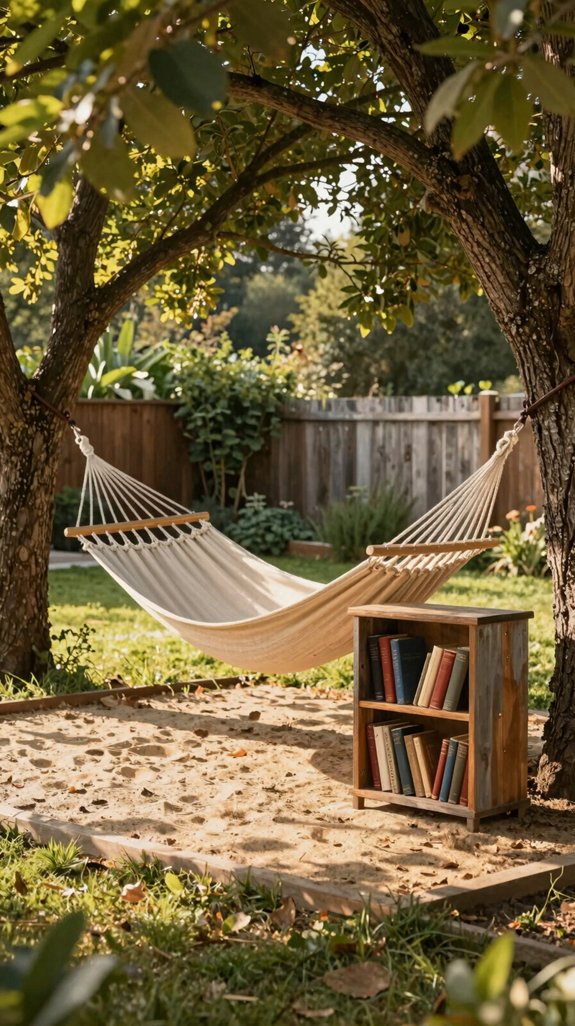 low profile bookshelf nook