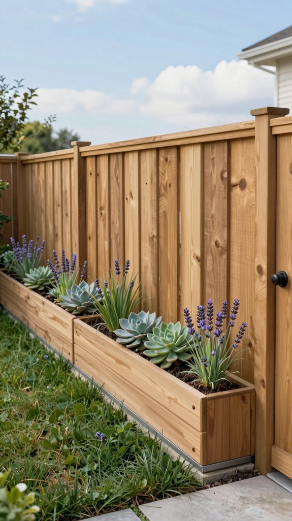 25 Backyard Inspiration Ideas You’ll Want to Copy Immediately 23 low profile fence planters