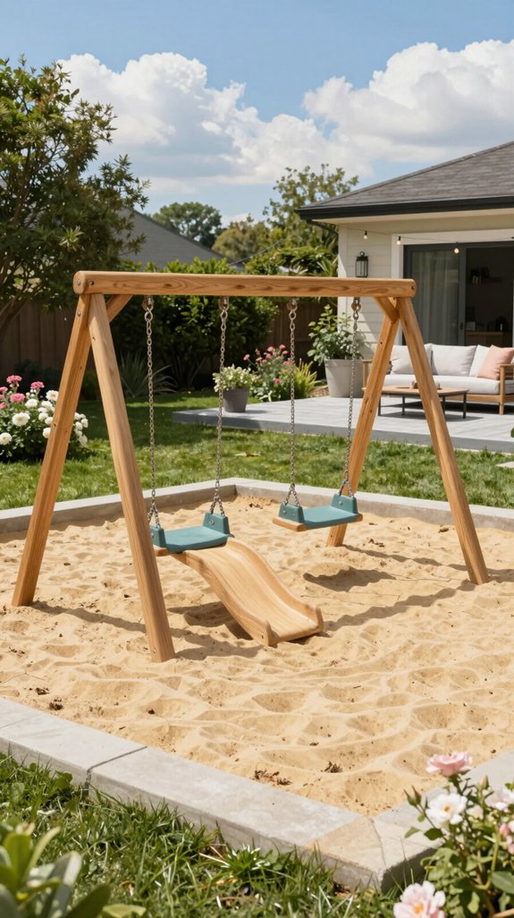 27 Backyard Ideas to Upgrade Your Outdoor Living Space 16 low profile swing set playground