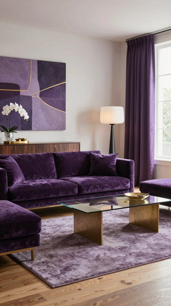 Purple Color Combinations That Work Beautifully in Interiors 9 luxurious deep plum elegance