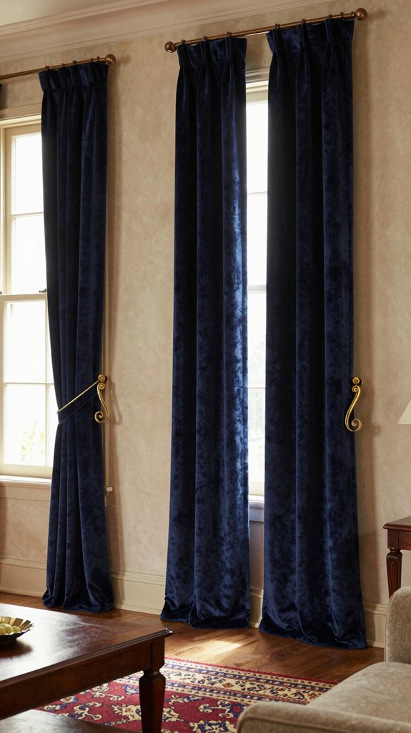 luxurious drapery with ties