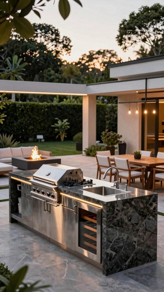 luxury backyard cooking islands