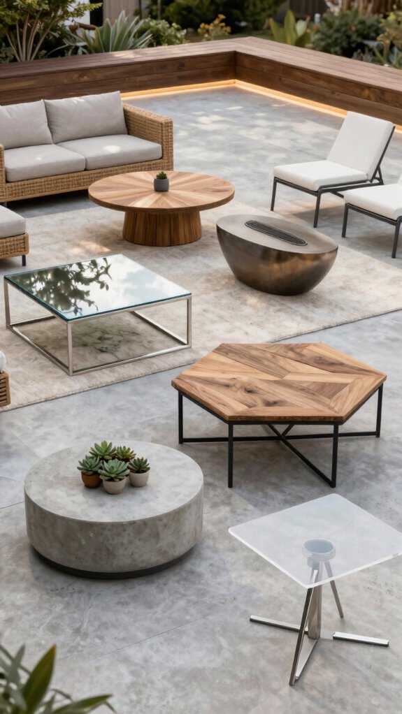 luxury patio coffee tables
